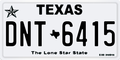 TX license plate DNT6415