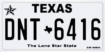 TX license plate DNT6416