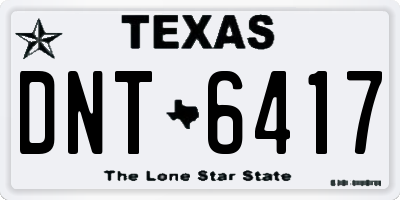 TX license plate DNT6417