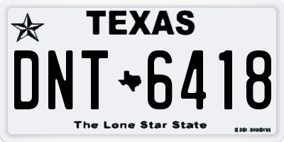 TX license plate DNT6418