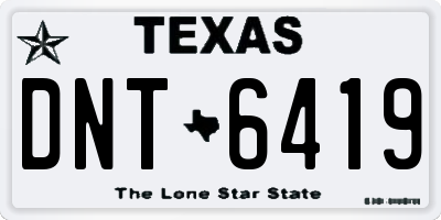 TX license plate DNT6419