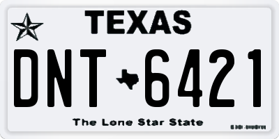 TX license plate DNT6421