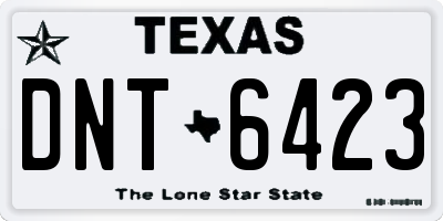 TX license plate DNT6423