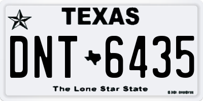TX license plate DNT6435