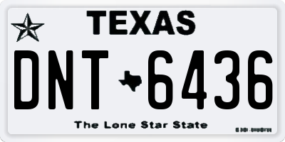 TX license plate DNT6436