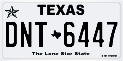 TX license plate DNT6447