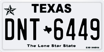TX license plate DNT6449