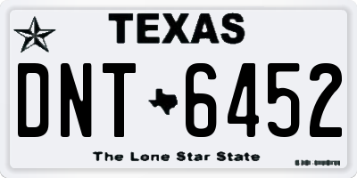 TX license plate DNT6452