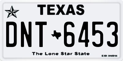 TX license plate DNT6453