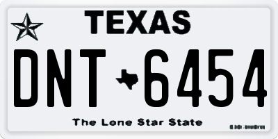 TX license plate DNT6454