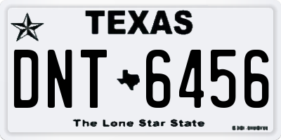 TX license plate DNT6456