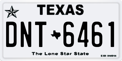 TX license plate DNT6461