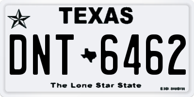 TX license plate DNT6462