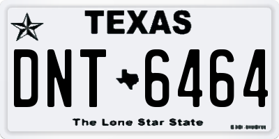 TX license plate DNT6464