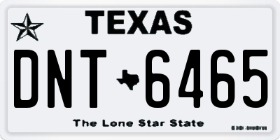 TX license plate DNT6465