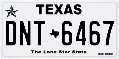TX license plate DNT6467