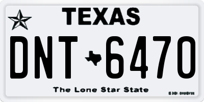 TX license plate DNT6470