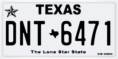 TX license plate DNT6471