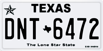 TX license plate DNT6472