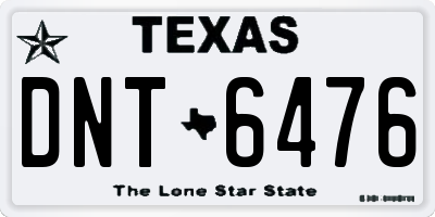 TX license plate DNT6476