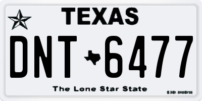 TX license plate DNT6477