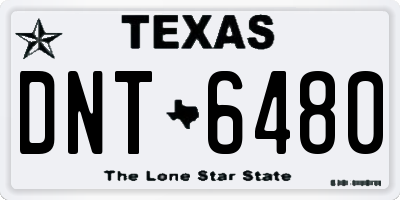 TX license plate DNT6480