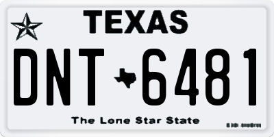 TX license plate DNT6481
