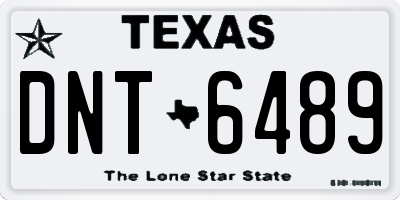 TX license plate DNT6489