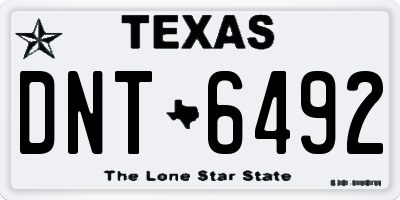 TX license plate DNT6492