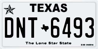TX license plate DNT6493