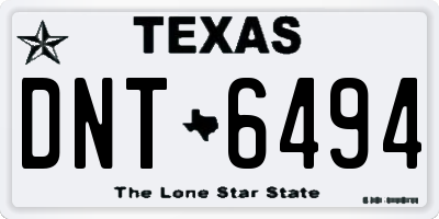 TX license plate DNT6494