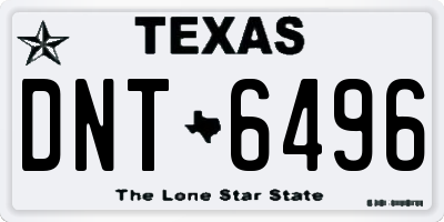 TX license plate DNT6496