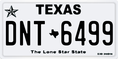 TX license plate DNT6499