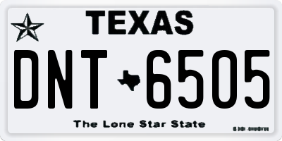 TX license plate DNT6505