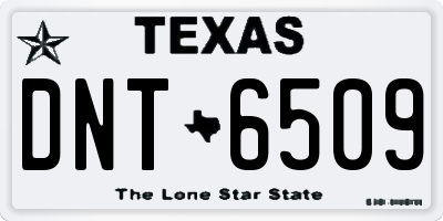 TX license plate DNT6509