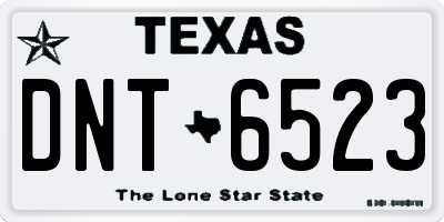 TX license plate DNT6523
