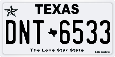 TX license plate DNT6533