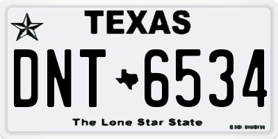 TX license plate DNT6534