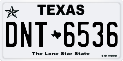 TX license plate DNT6536