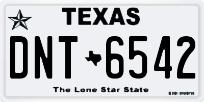 TX license plate DNT6542