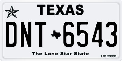 TX license plate DNT6543