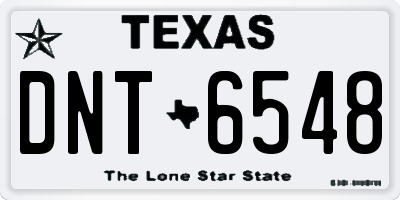 TX license plate DNT6548