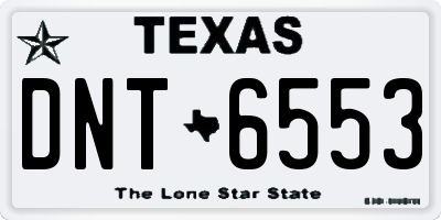 TX license plate DNT6553