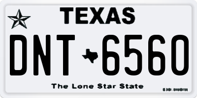 TX license plate DNT6560