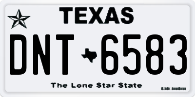 TX license plate DNT6583