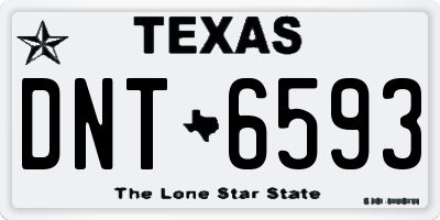 TX license plate DNT6593