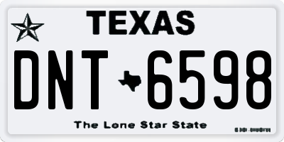TX license plate DNT6598
