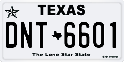 TX license plate DNT6601