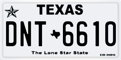 TX license plate DNT6610