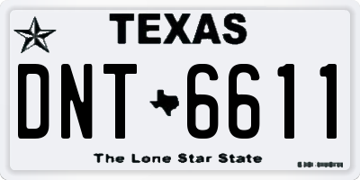 TX license plate DNT6611